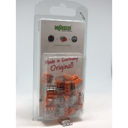 Oranžinė 3 laidų jungtis WAGO 2273-203, 0.5-2.5mm2, 24A,25vnt 2273-203/25